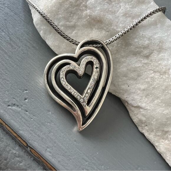 Brighton Reversible Heart Silver Tone Necklace - Picture 7 of 9
